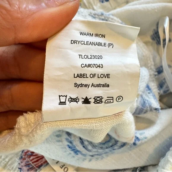 Label Of Love Anthropologie Womens M Tropical Wide Leg Linen Blend Resort Pants - Picture 13 of 16